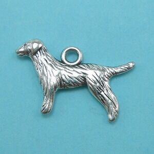 6pcs Dog‎ Charms retriever silver tone for jewelry making